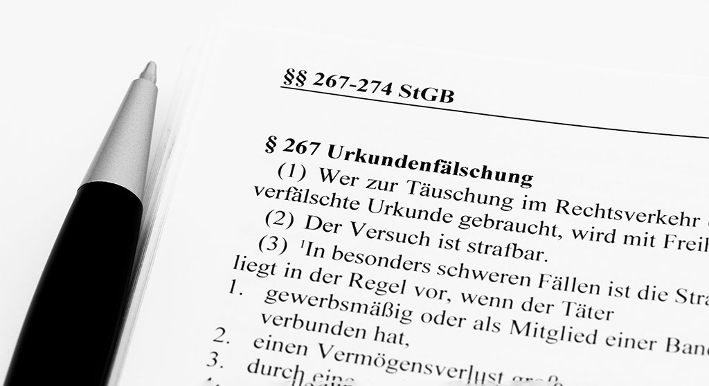 Paragraph 267 zur Urkundenfälschung