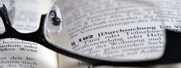 Durchsuchung beim Verdächtigen im Gesetzestext